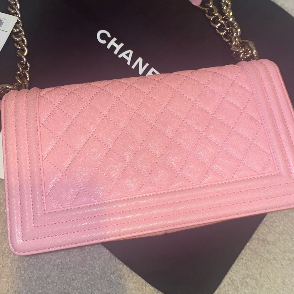 *SOLD* CHANEL Pink Caviar Boy Bag - Picture 8 of 16